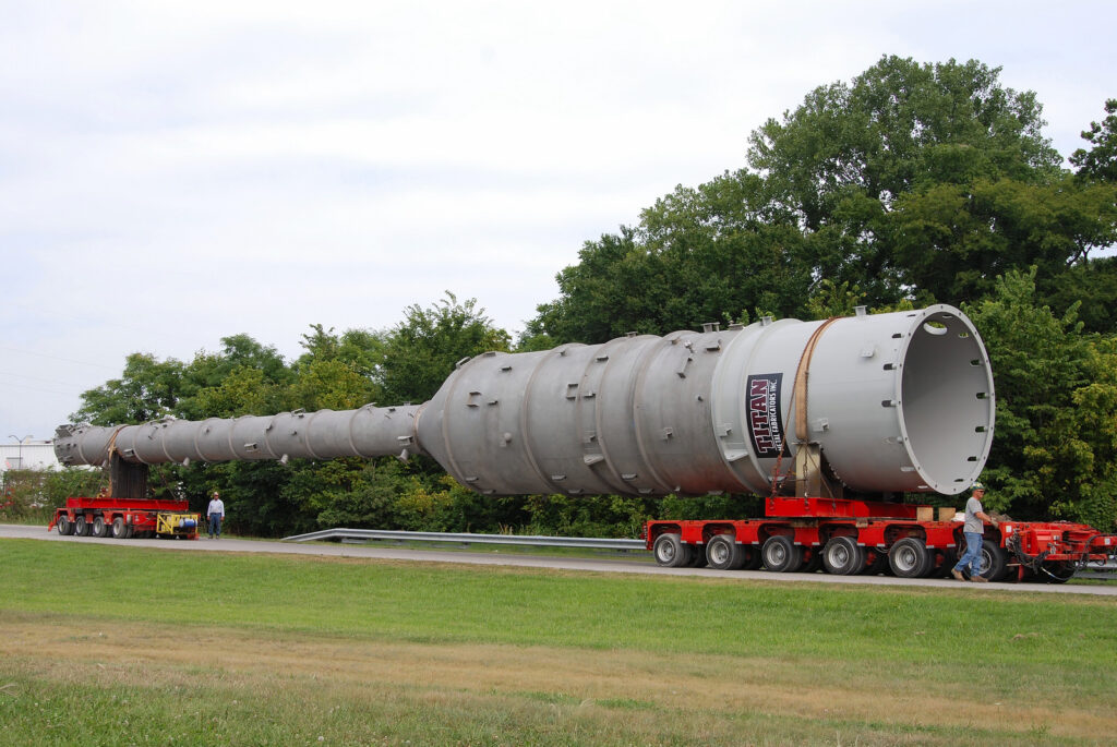 solid 825 / 316l ss 12 diameter column with internal tray rings